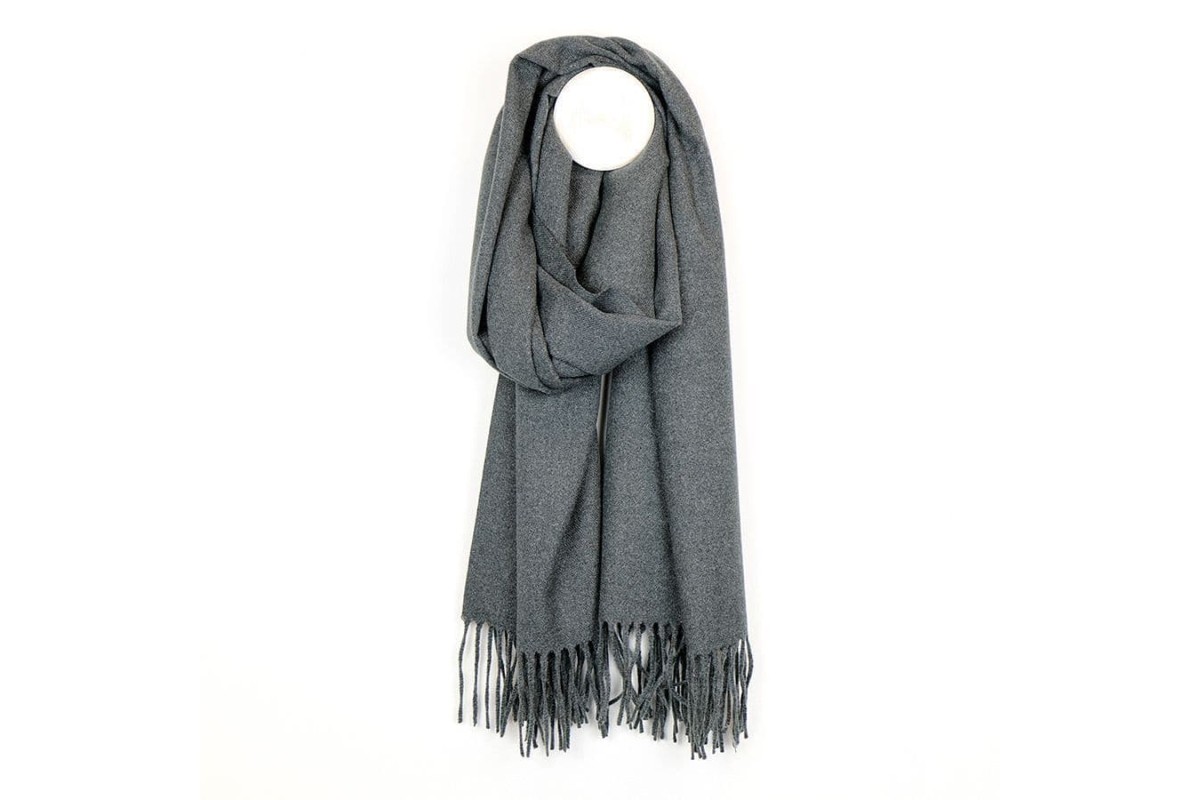 Stella & Dot Germain scarf, grey offers fringe